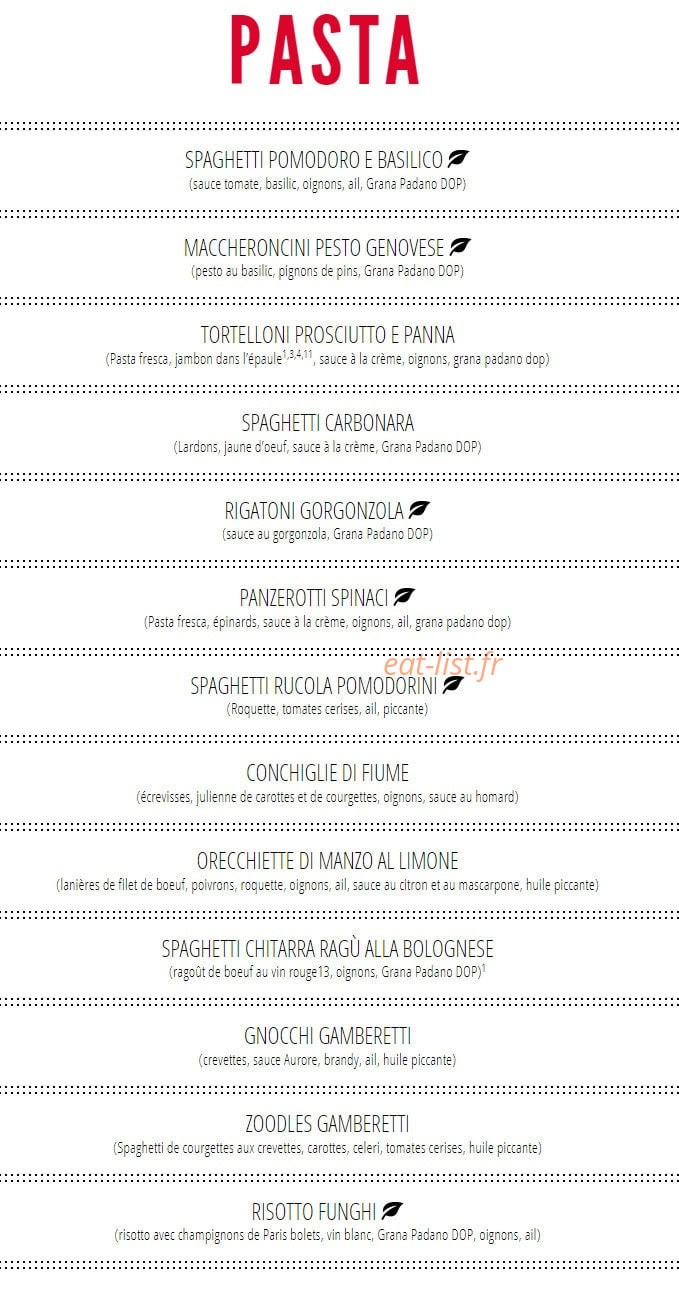 L'osteria — carte page 2