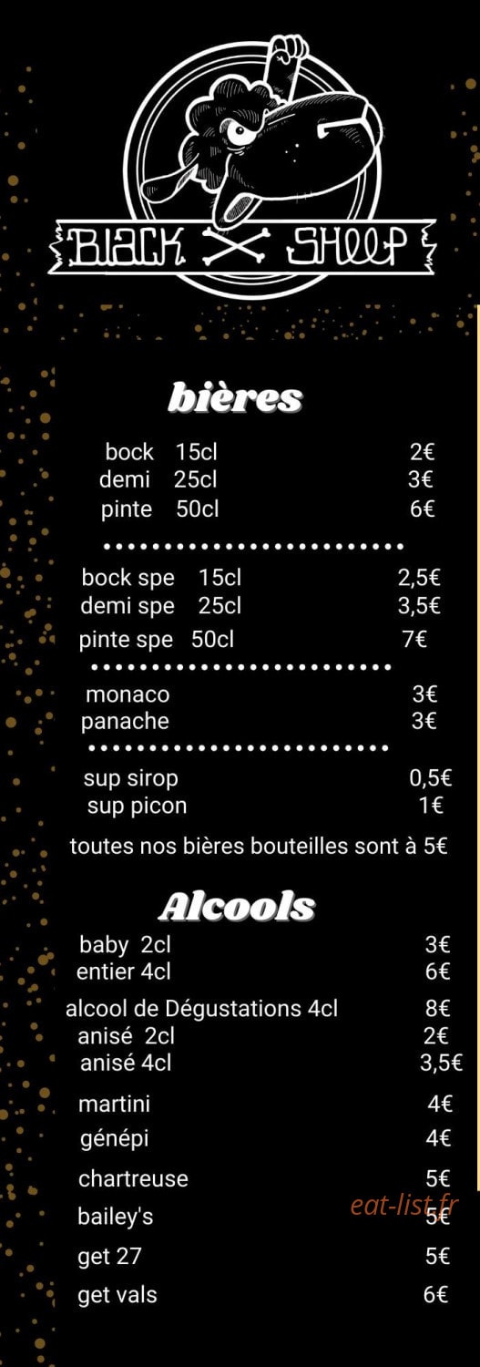 Le Black Sheep — carte page 1