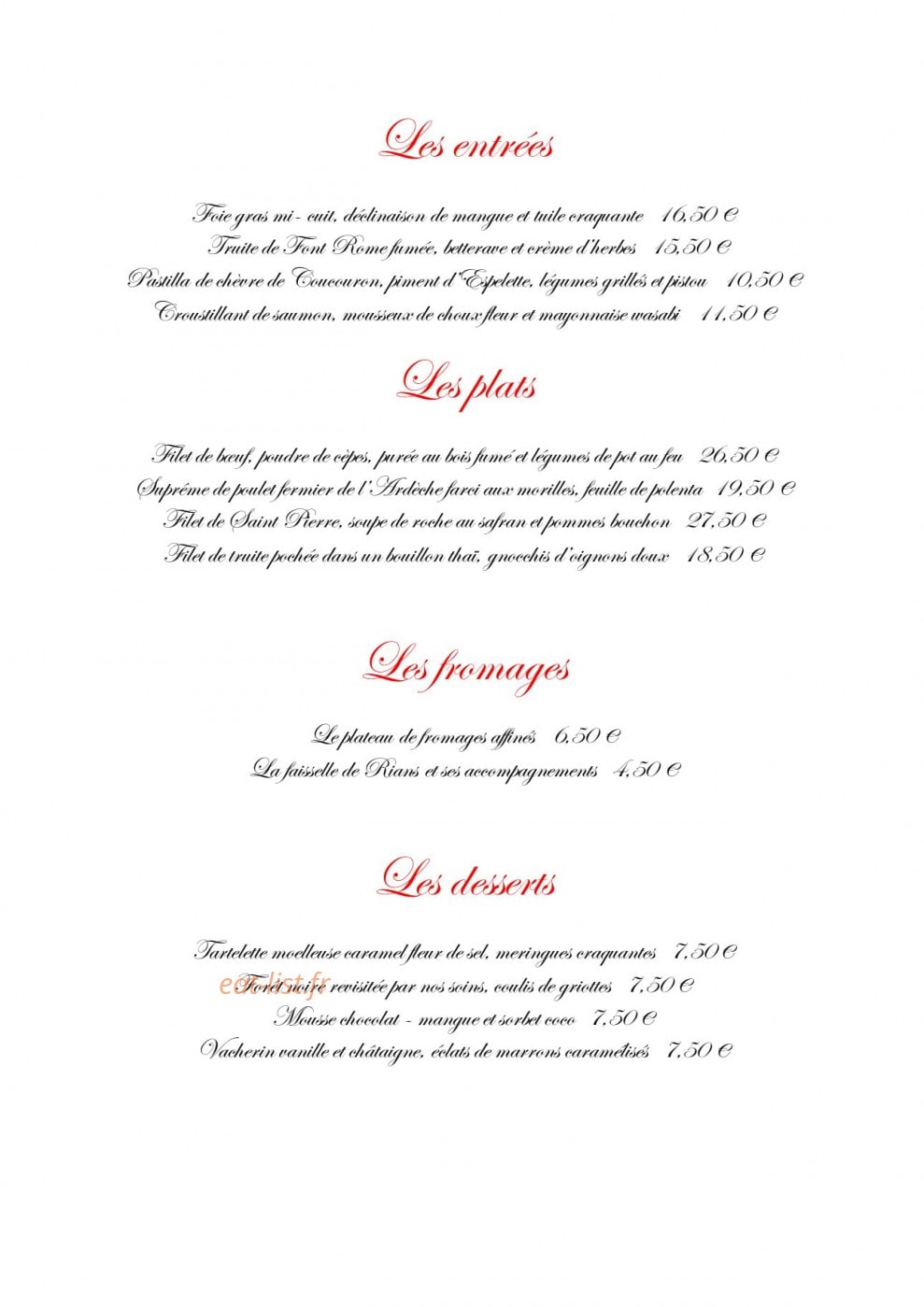 Les Coloquintes — carte page 1