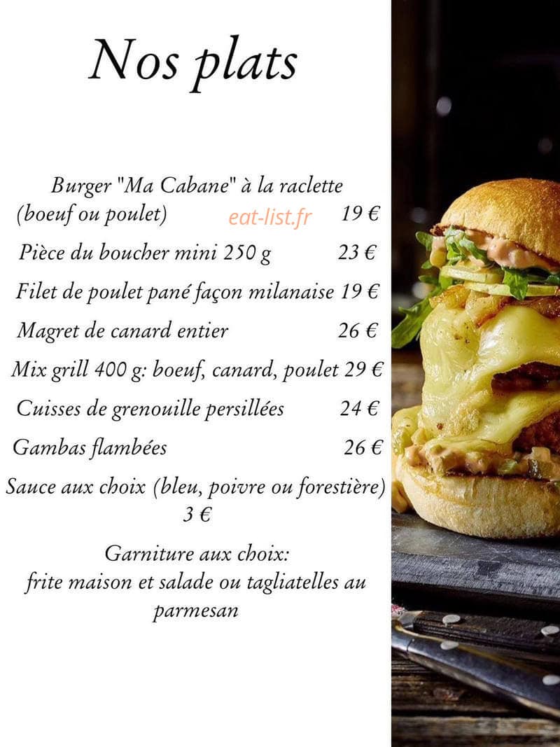 Ma Cabane — carte page 1