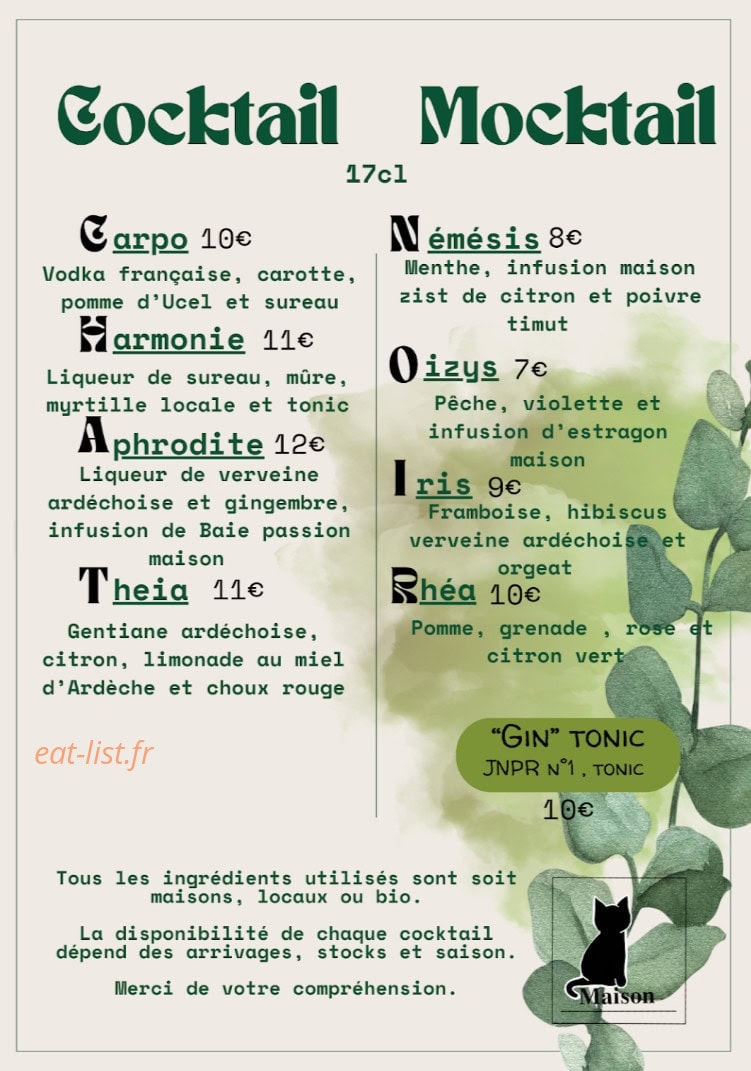 Maison Chat Noir — carte page 4