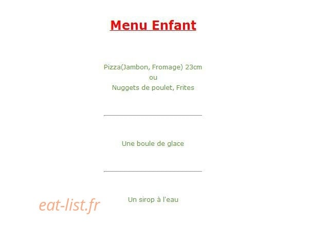 Pizzéria du Dôme — carte page 7