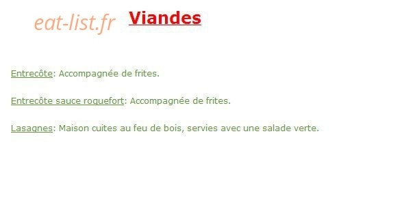 Pizzéria du Dôme — carte page 6