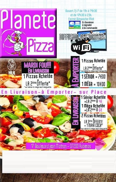 Planet Food — carte page 1