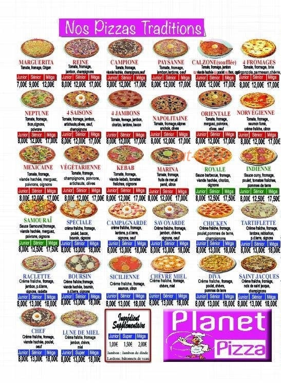 Planet Food — carte page 2