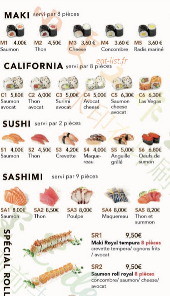 Sushi d'or à volonté — carte page 3