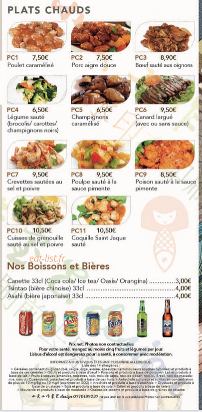 Sushi d'or à volonté — carte page 6