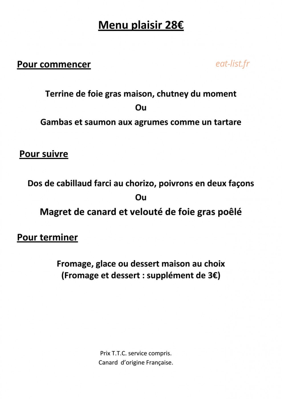 Auberge du Vieux Lanas — carte page 4