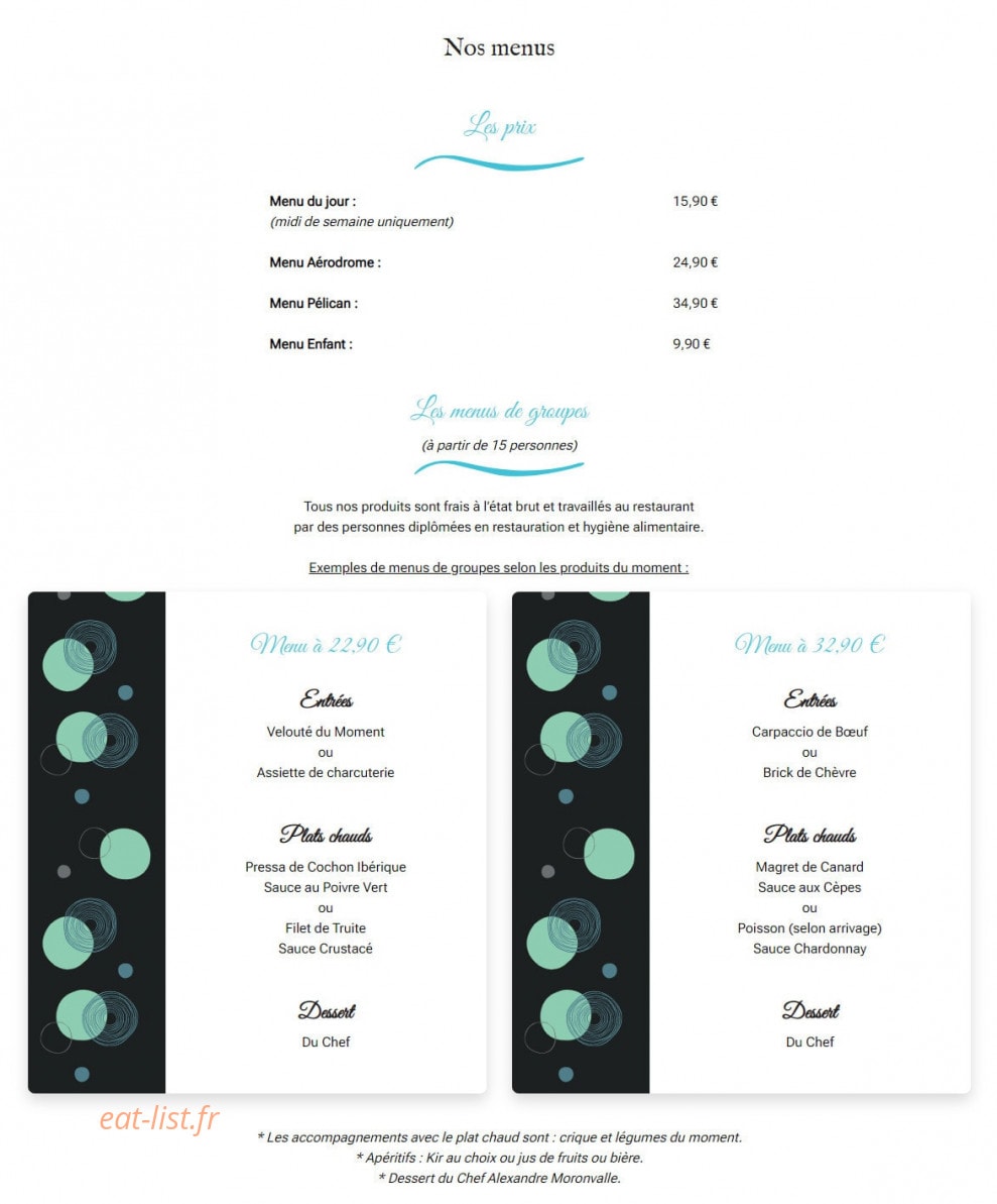 Le Pélican — carte page 1