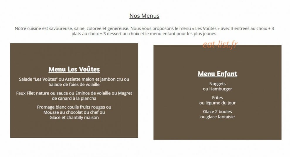 Les Voûtes — carte page 1