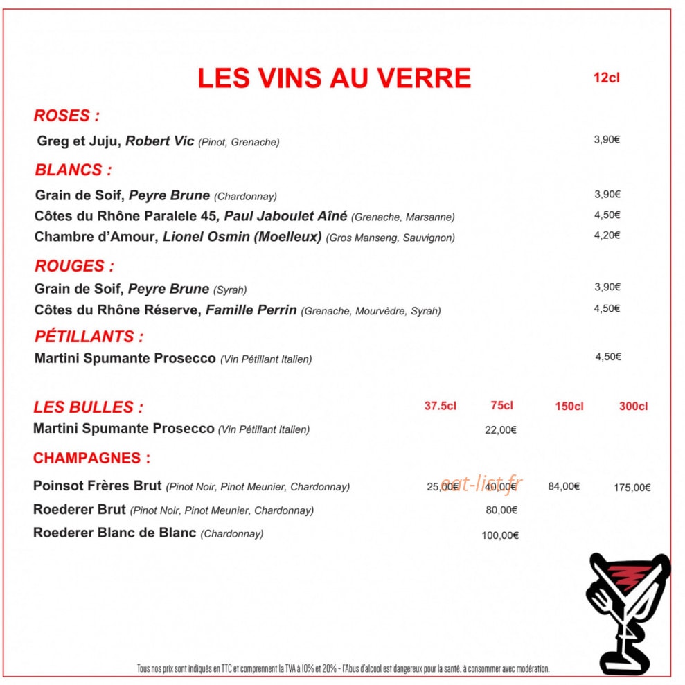 Brasserie Le Spritz — carte page 9