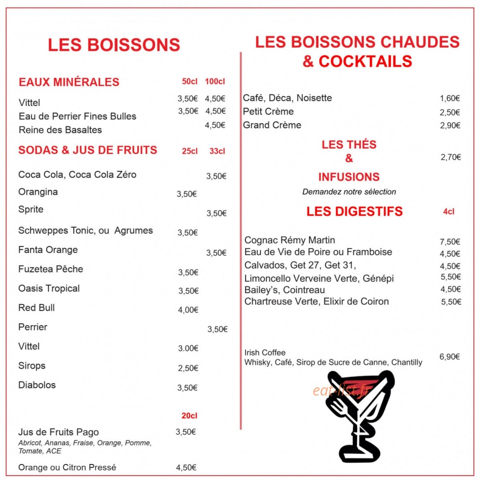 Brasserie Le Spritz — carte page 6