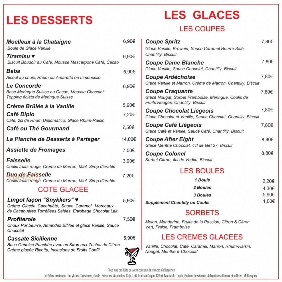 Brasserie Le Spritz — carte page 5