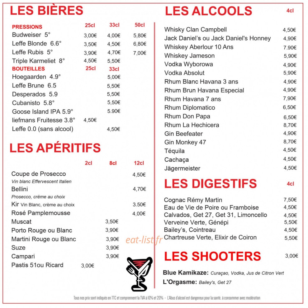 Brasserie Le Spritz — carte page 8
