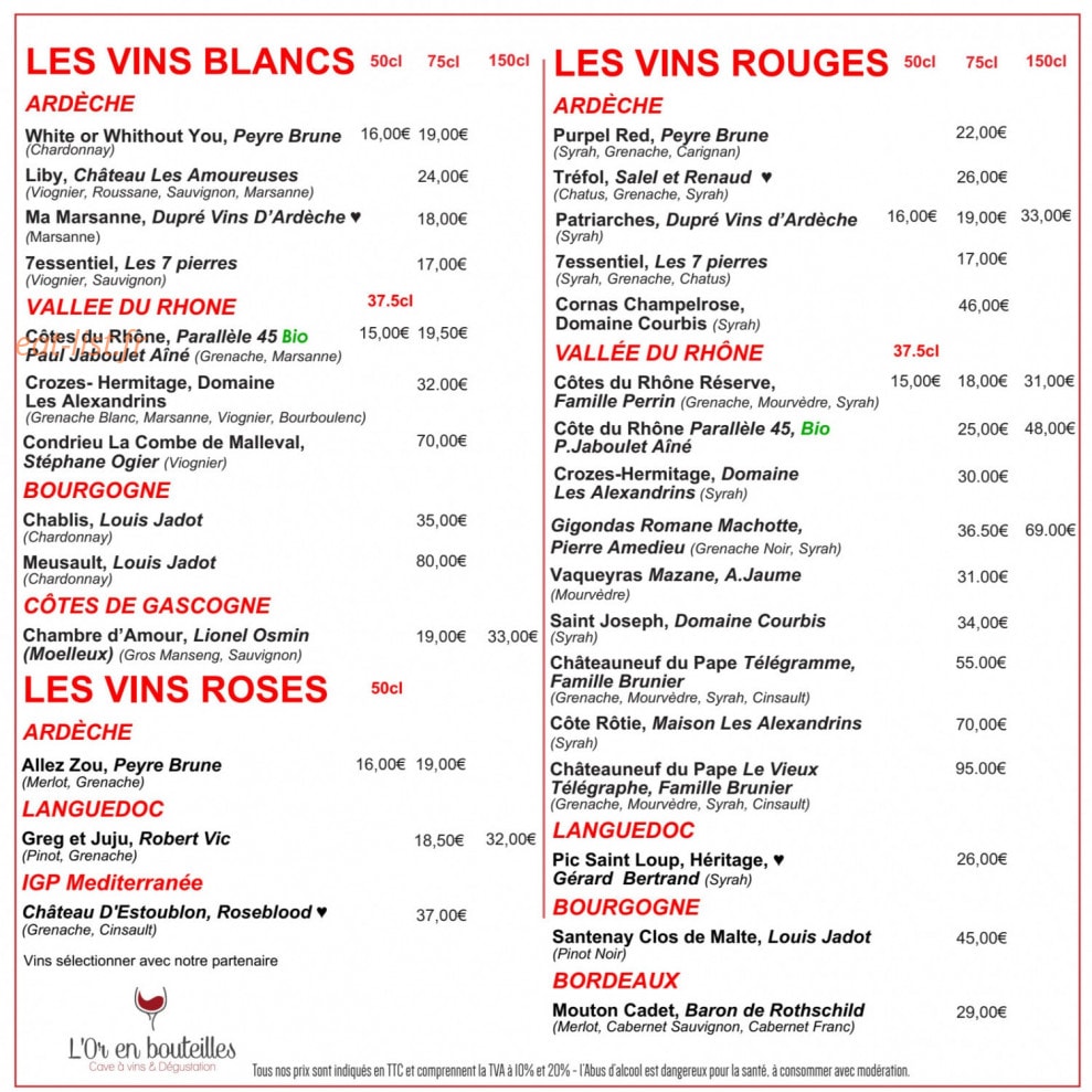 Brasserie Le Spritz — carte page 10