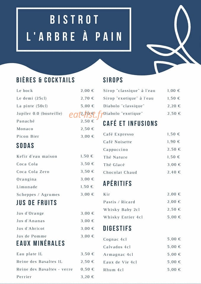 L'Arbre à Pain — carte page 3