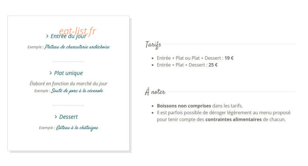 Incroyables Saveurs — carte page 1