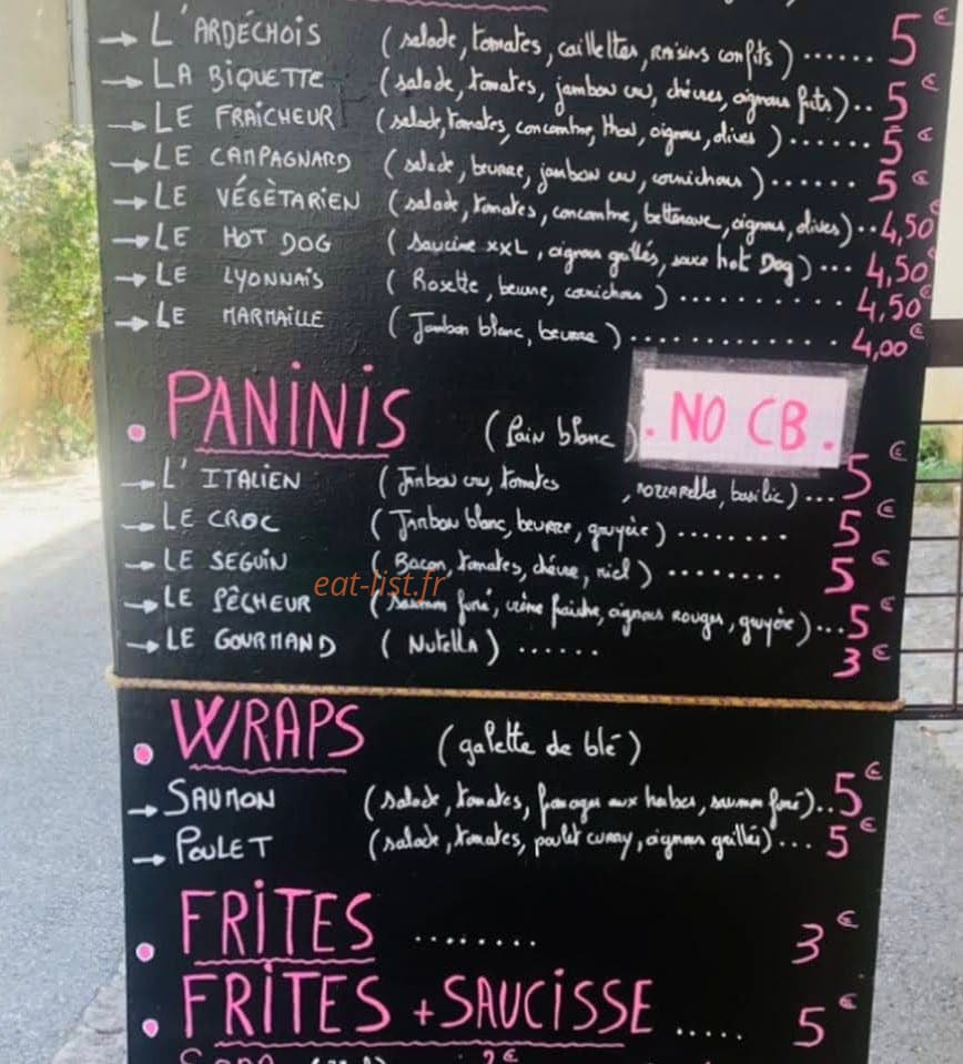 Snack En Vogue — carte page 1