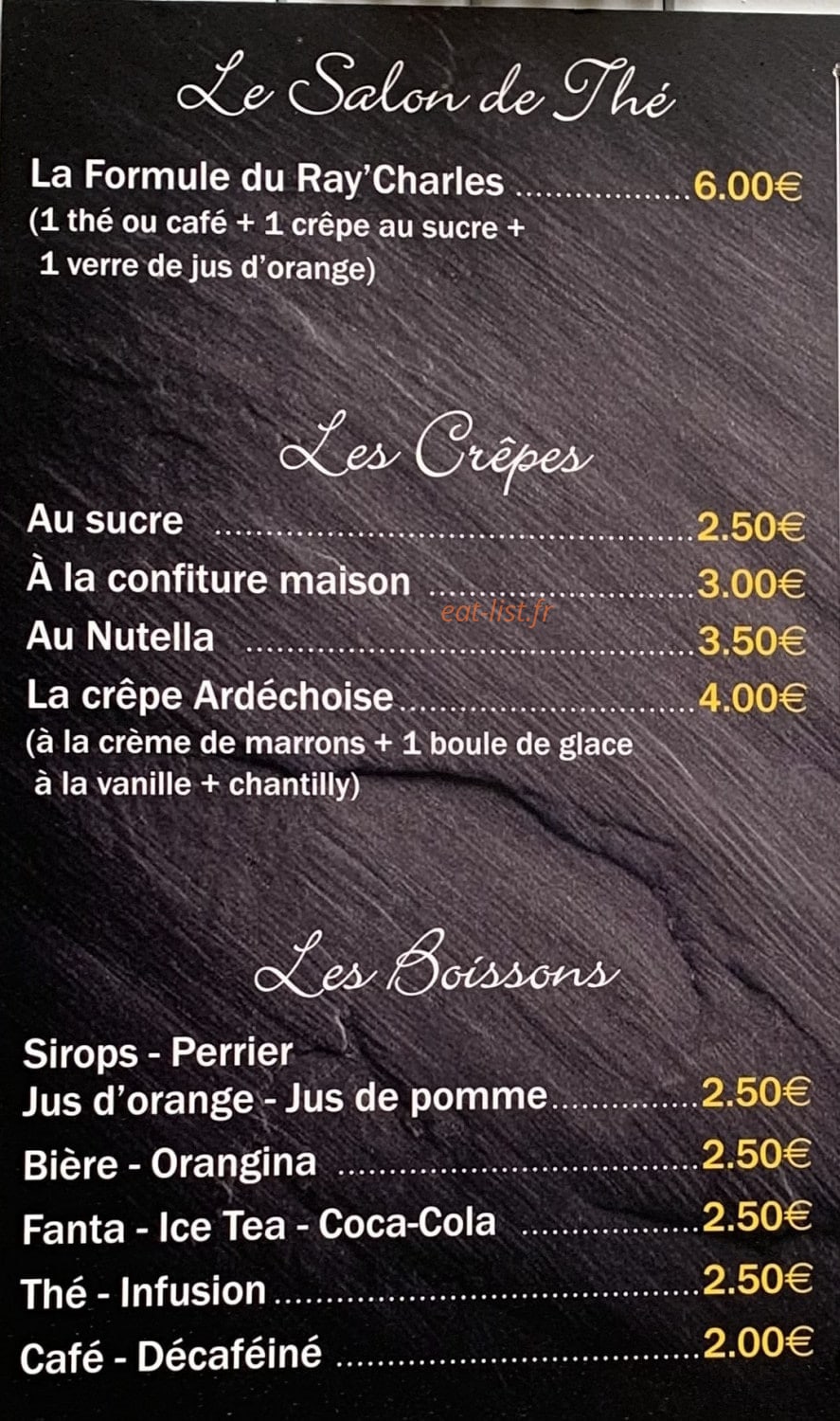 Le Ray'Charles — carte page 1