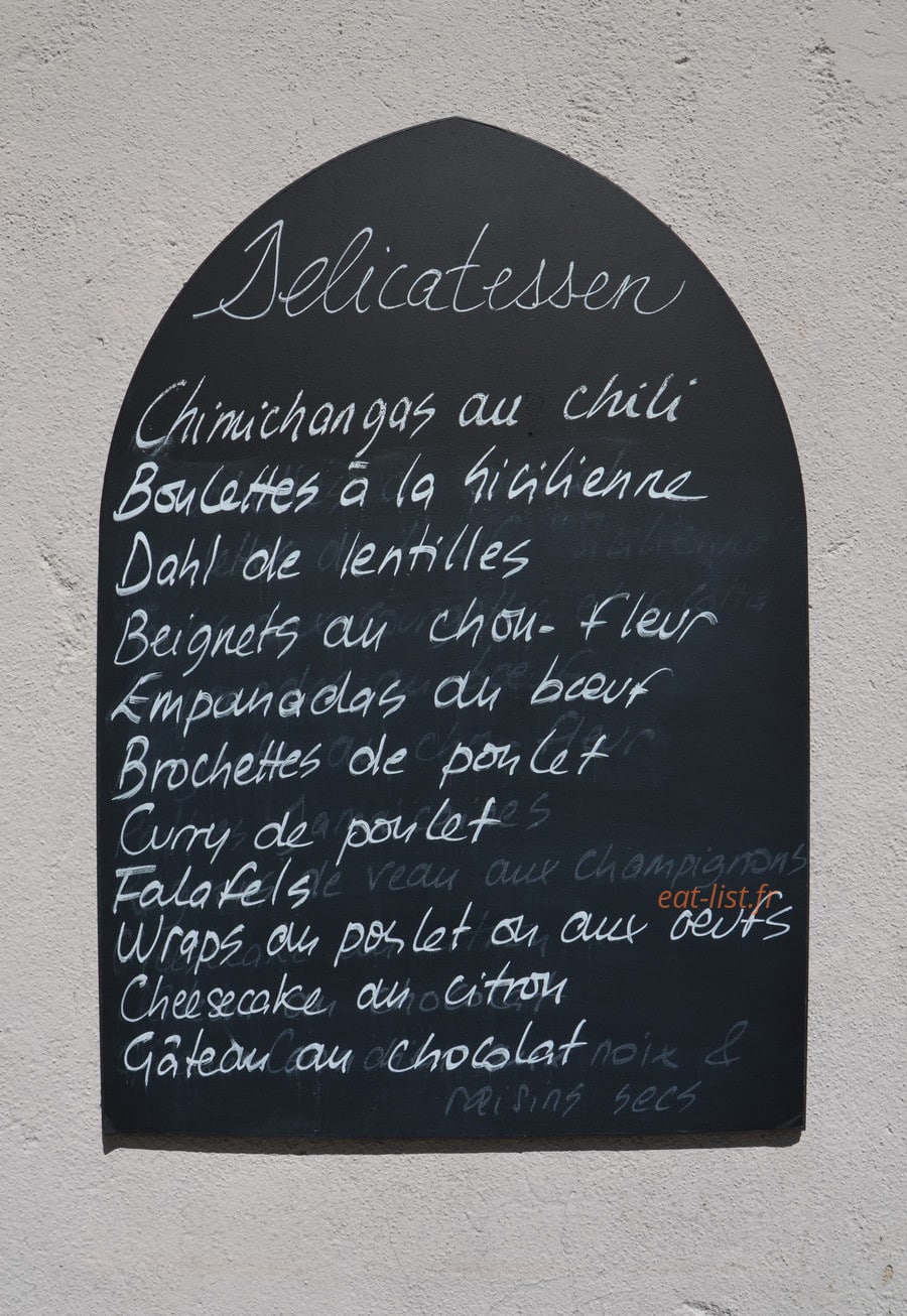 Delicatessen — carte page 1