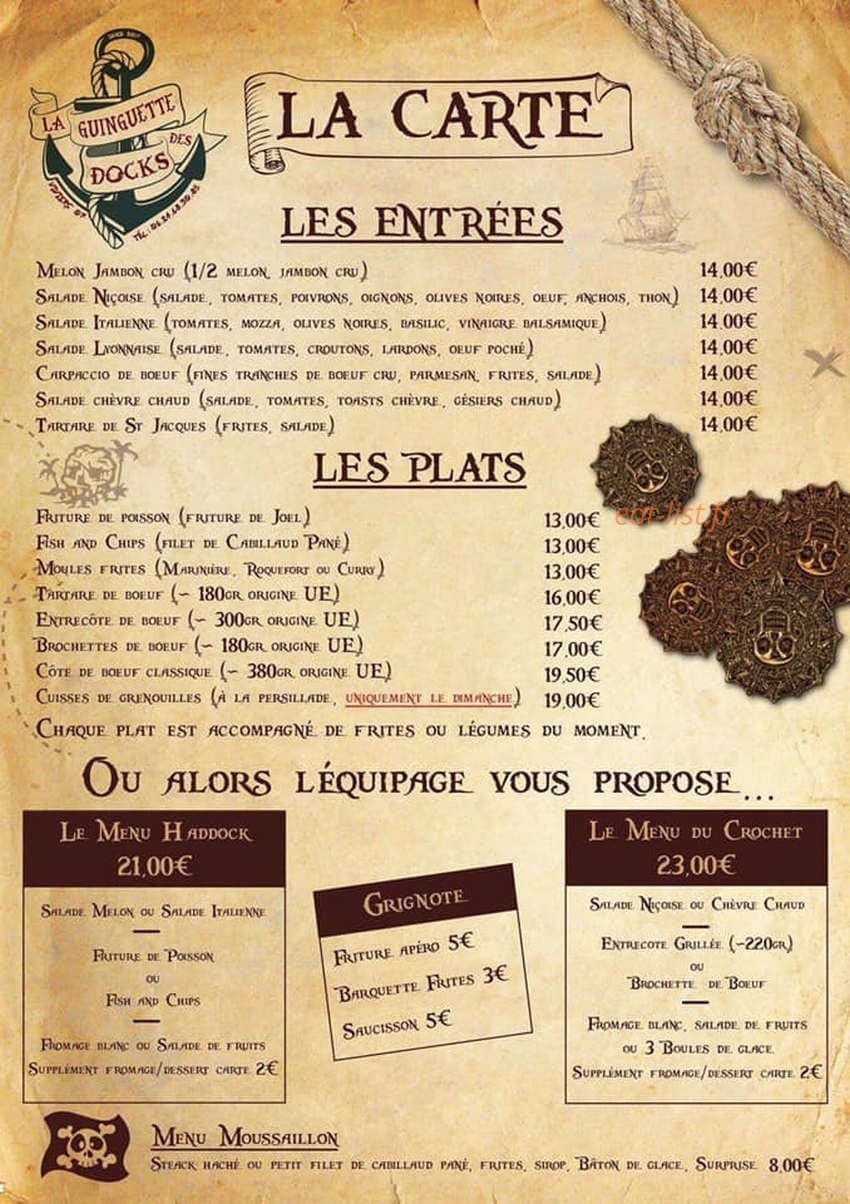 La guinguette des docks — carte page 4