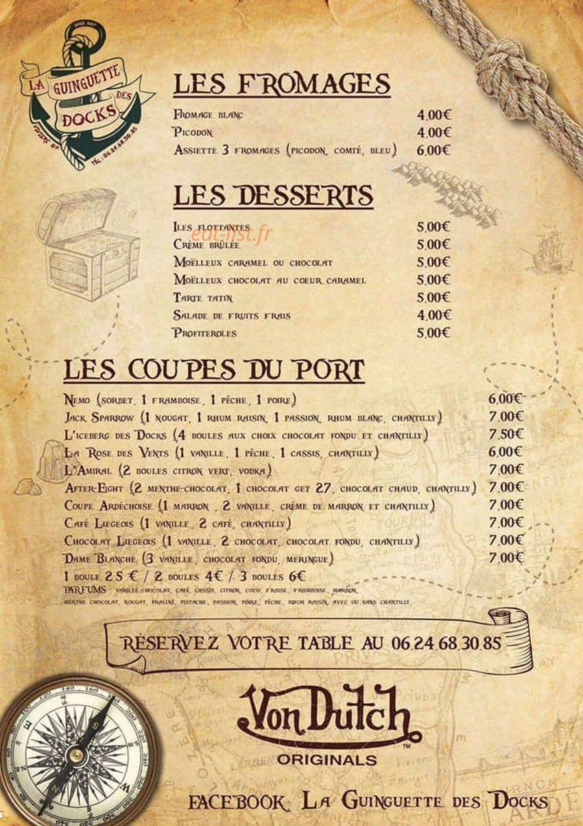 La guinguette des docks — carte page 3