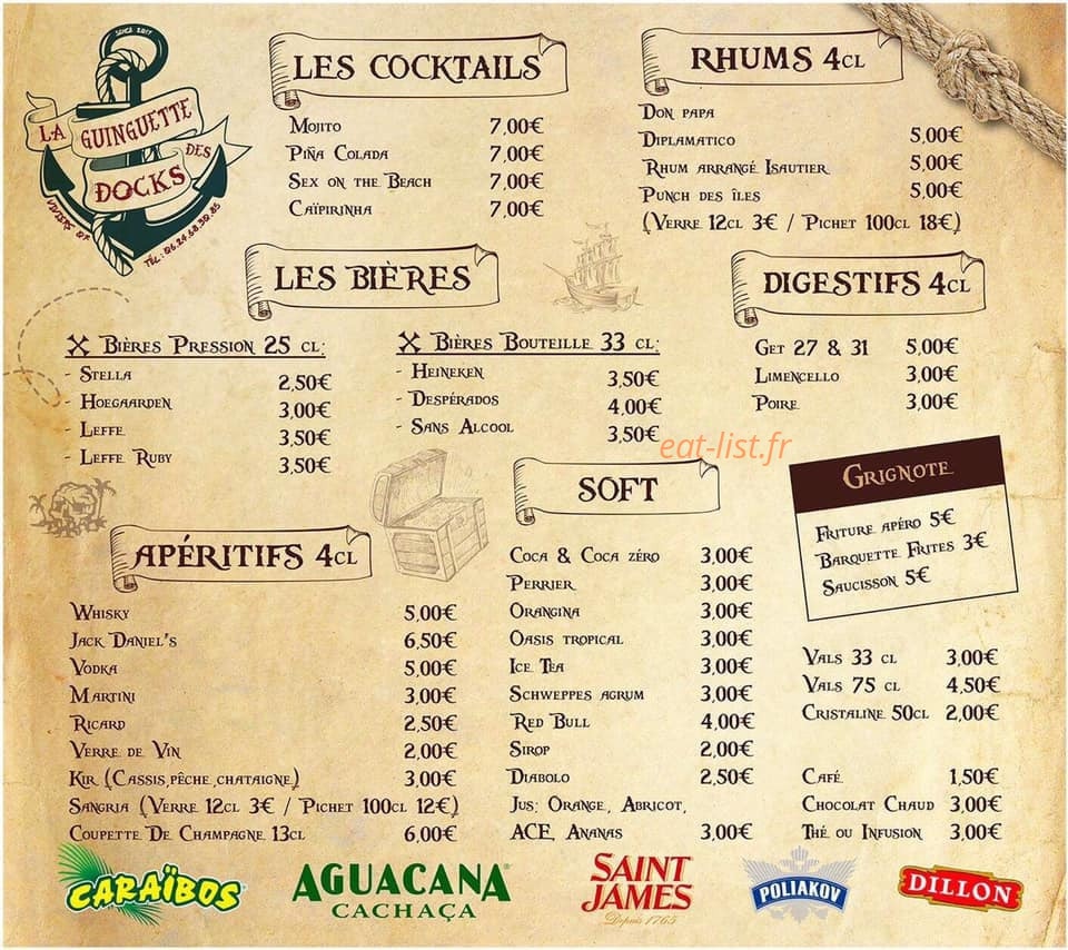 La guinguette des docks — carte page 2