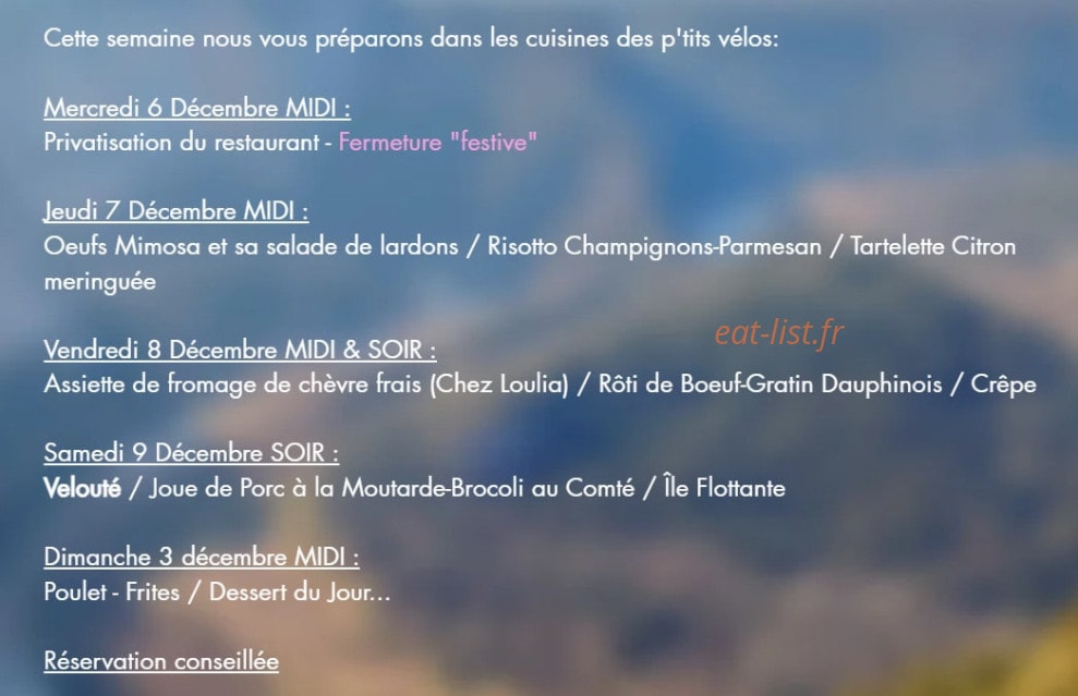 Les P'tits Vélos — carte page 1