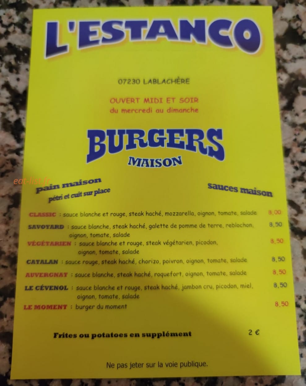 L'Estanco — carte page 2