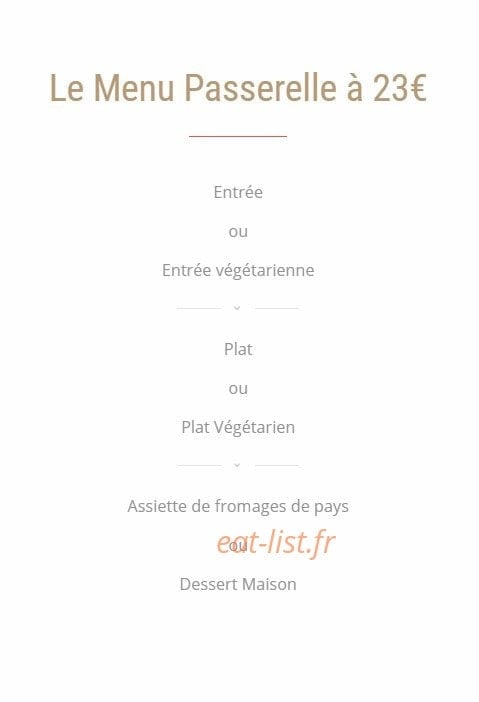 La Passerelle — carte page 1