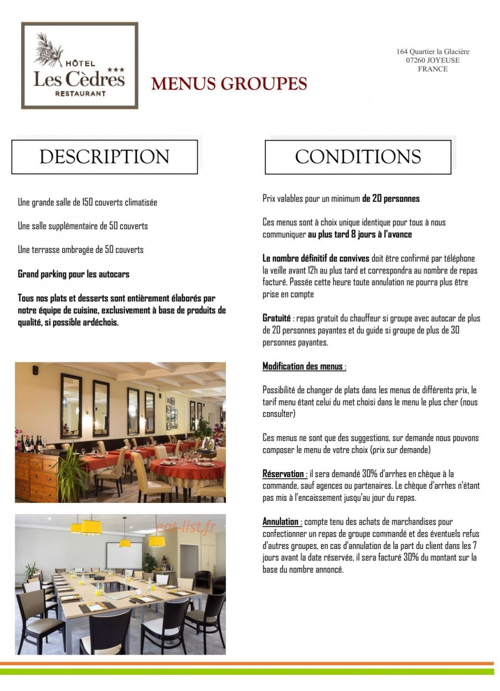 Les Cèdres Ardèche — carte page 8
