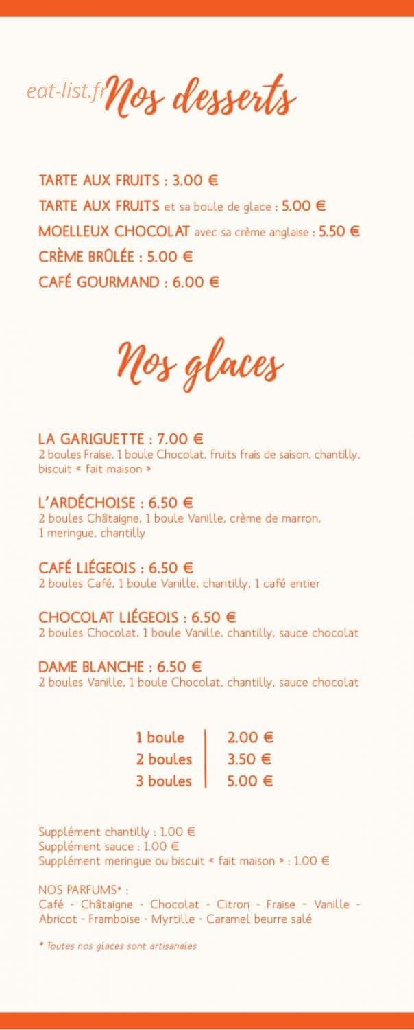 La Gariguette — carte page 3