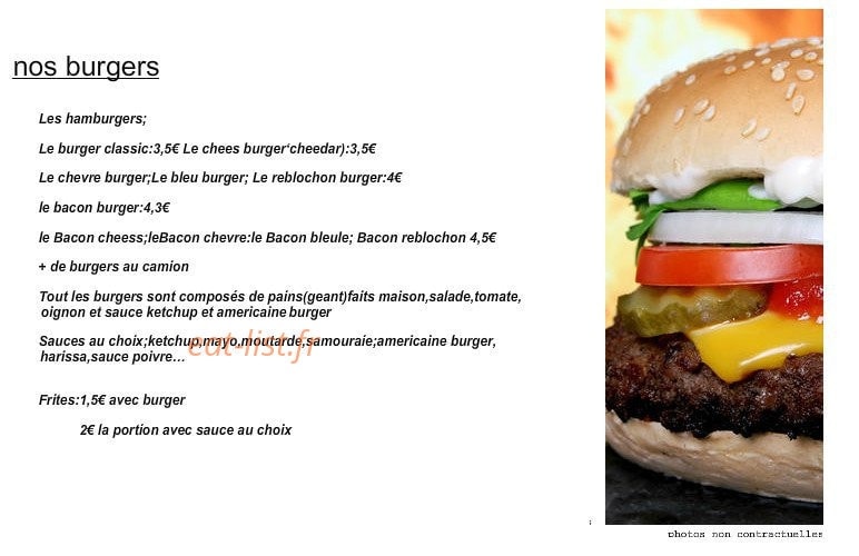 Pizza lili — carte page 2
