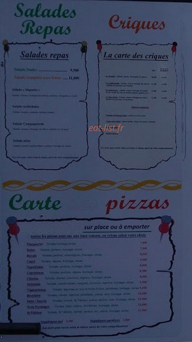 Le Bistrot de la Gare — carte page 2