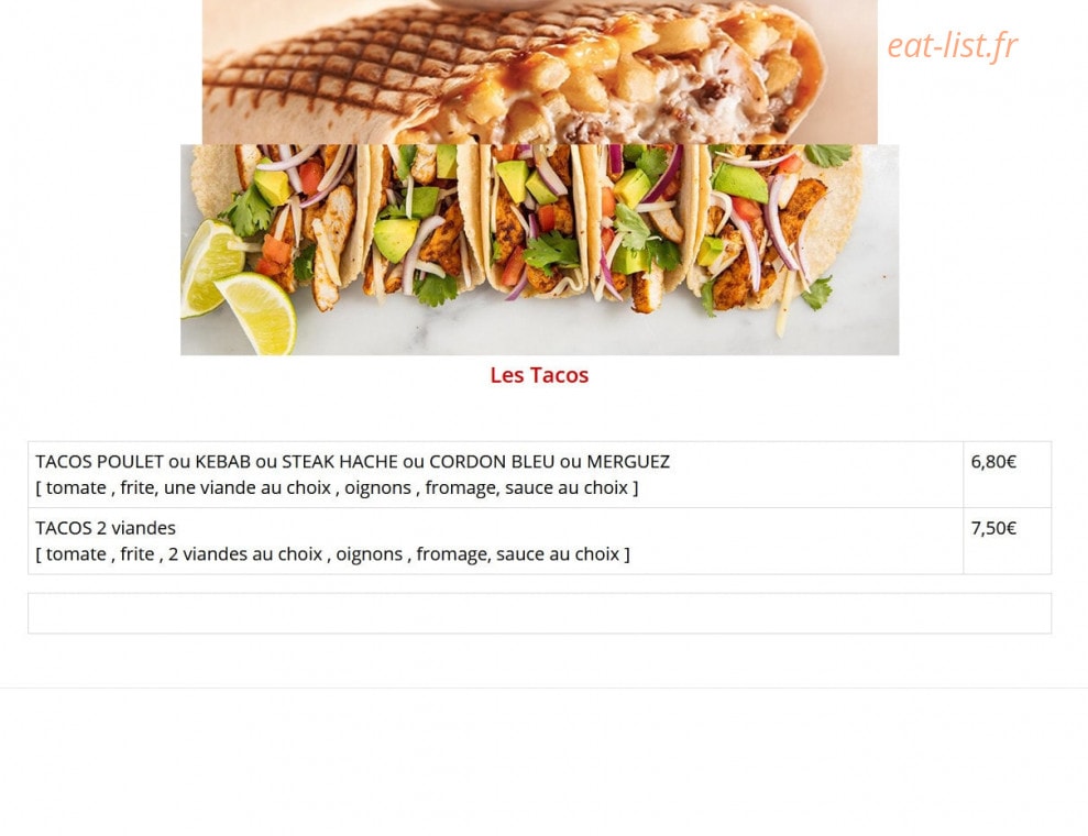Pizza dîne — carte page 2
