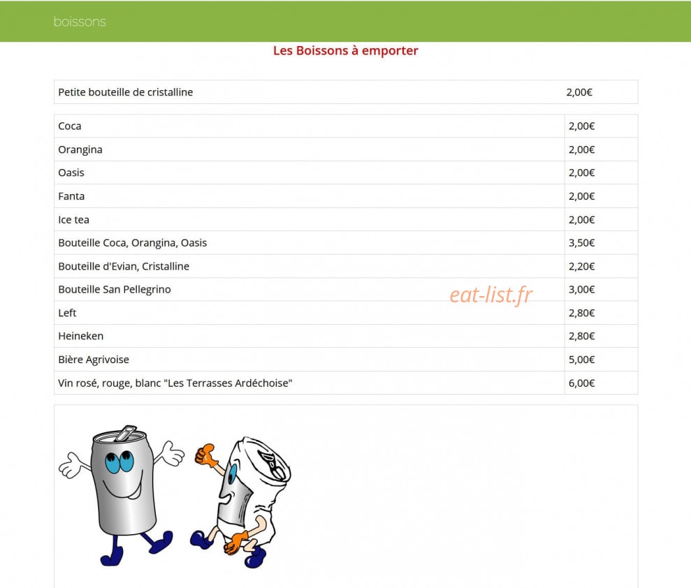 Pizza dîne — carte page 7