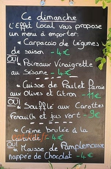 L'Effet Local — carte page 1