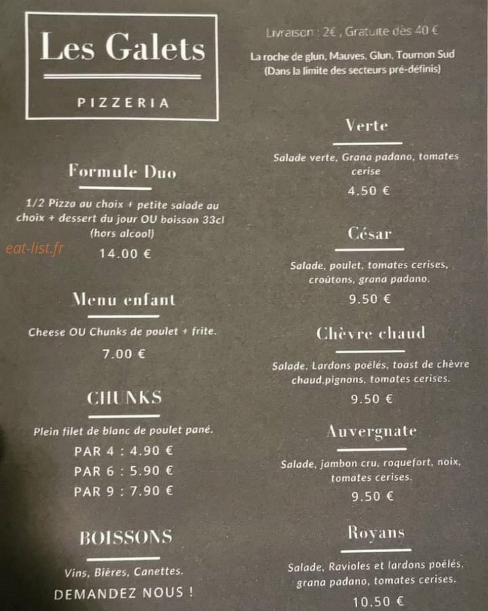 Les Galets — carte page 1