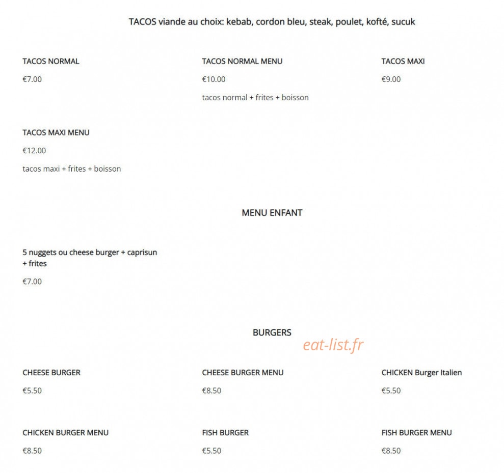 Chrono Pizza — carte page 4