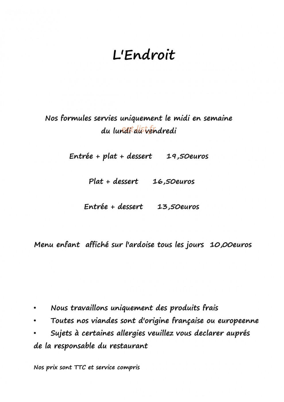 L'Endroit — carte page 1