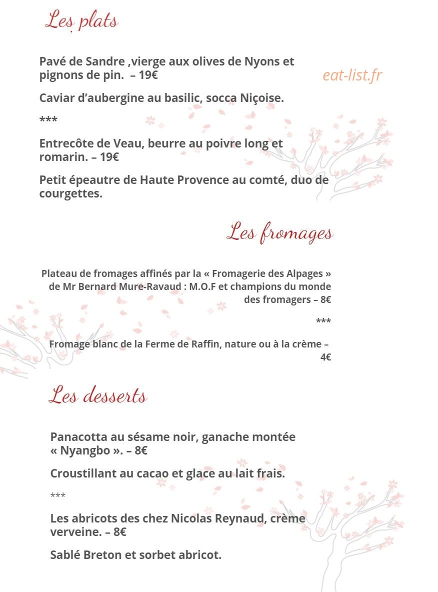 Le Cerisier — carte page 2
