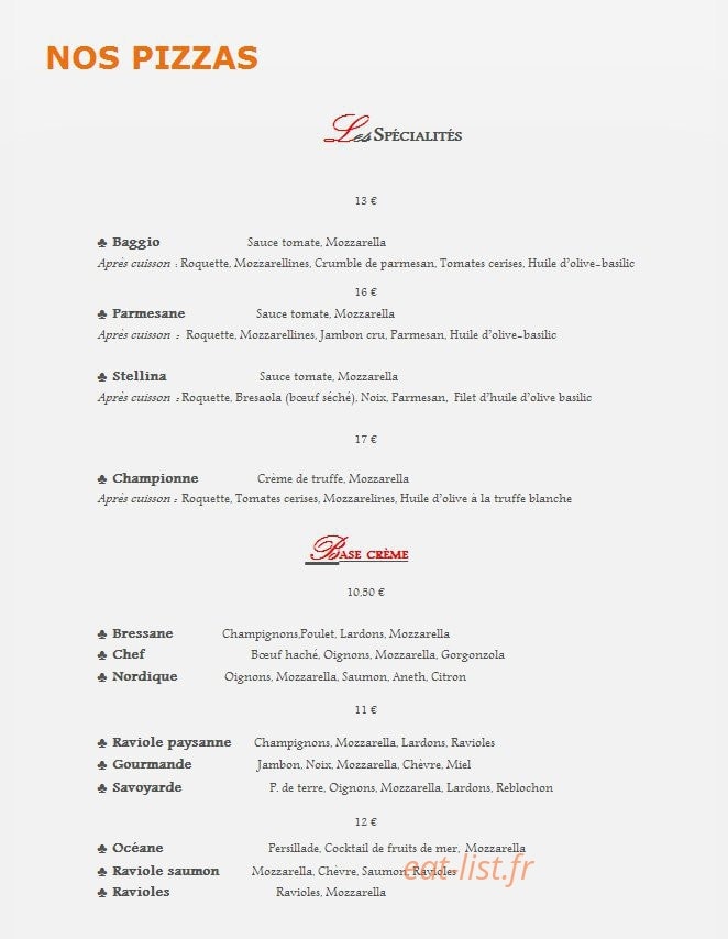 Pizz'A Baggio — carte page 1