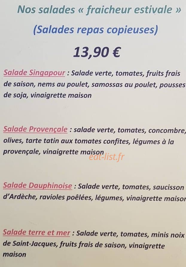 Restaurant Des Tours — carte page 2