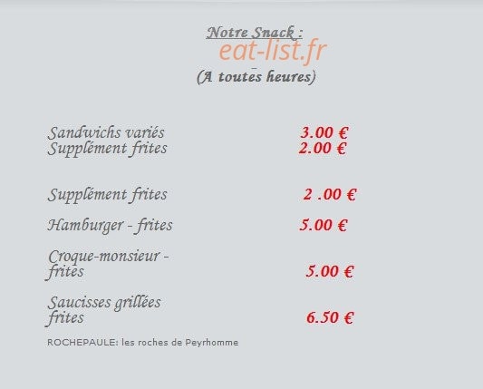 Le Relais de Rochepaule — carte page 3