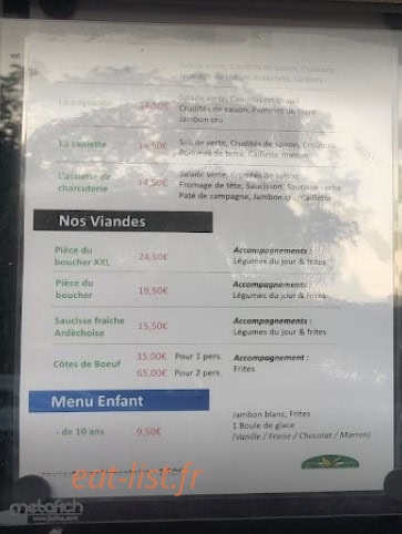 Pizzeria "Chez Sylvain — carte page 1