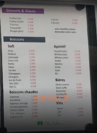 Pizzeria "Chez Sylvain — carte page 3