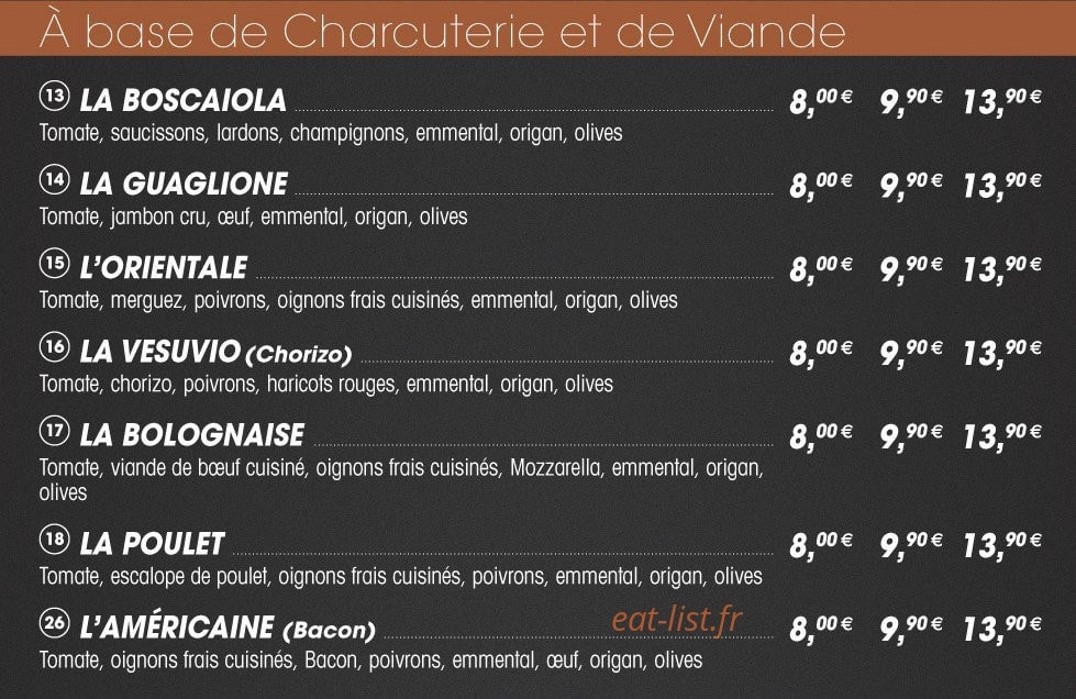 La Napoletana — carte page 2