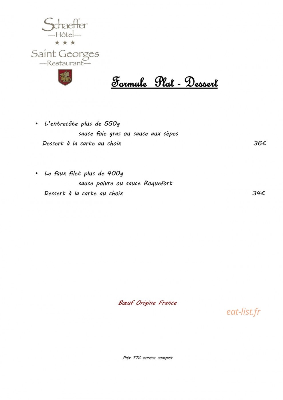 le Saint-Georges — carte page 2