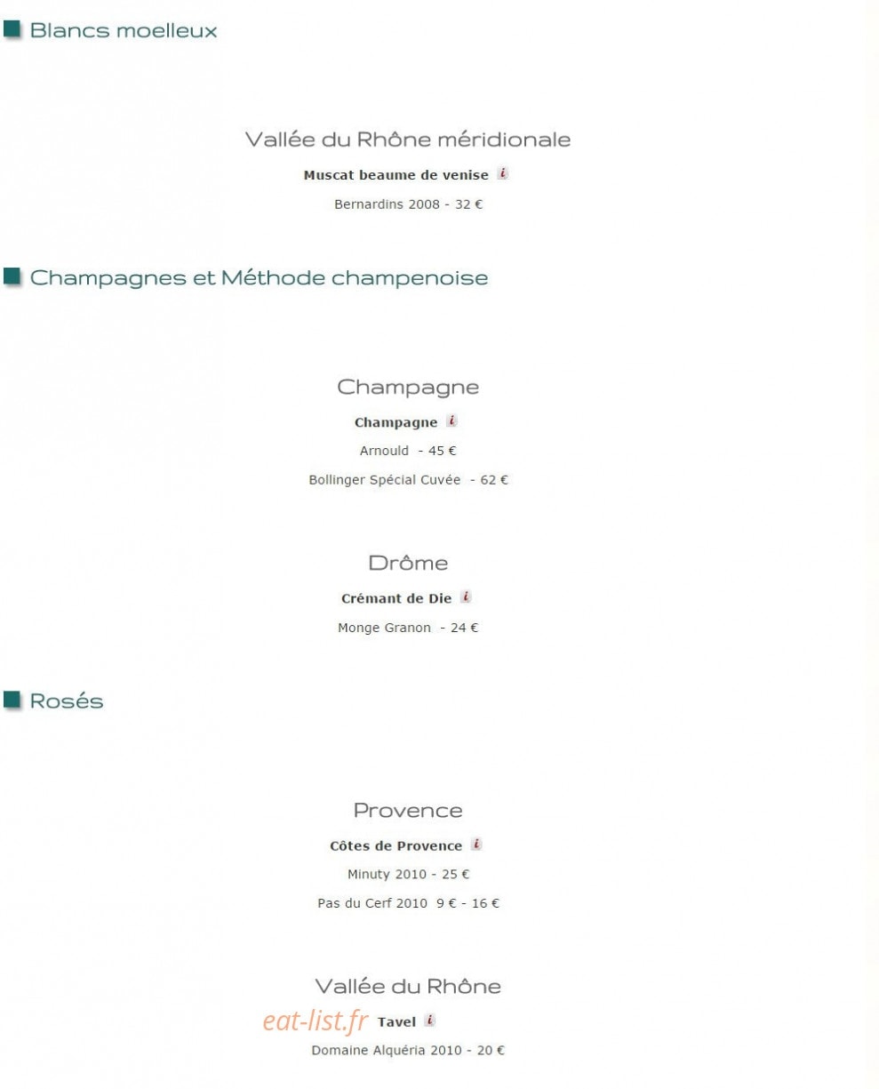 Auberge de Thorrenc — carte page 3