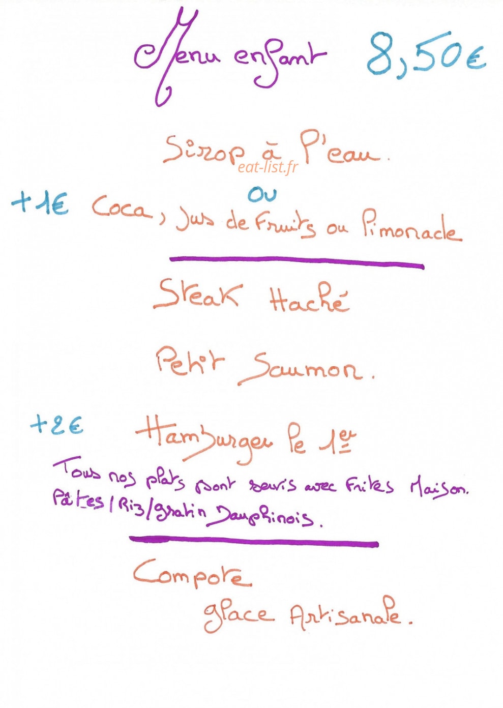 Brasserie de Cruas — carte page 9